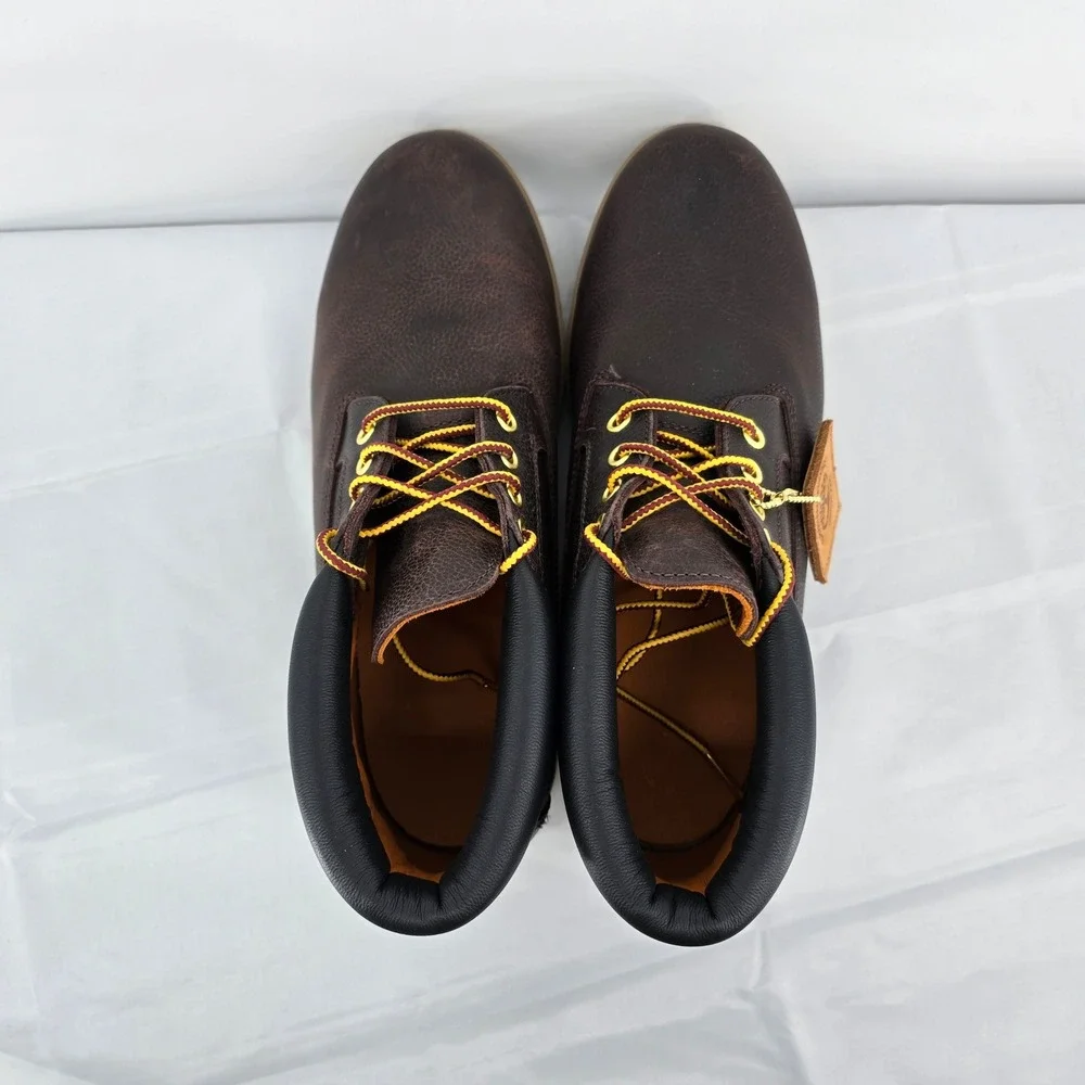 Timberland Mens Waterproof Chukka Boots Brown Leather PrimaLoft TB0A6FTAEXU‎ 9.5